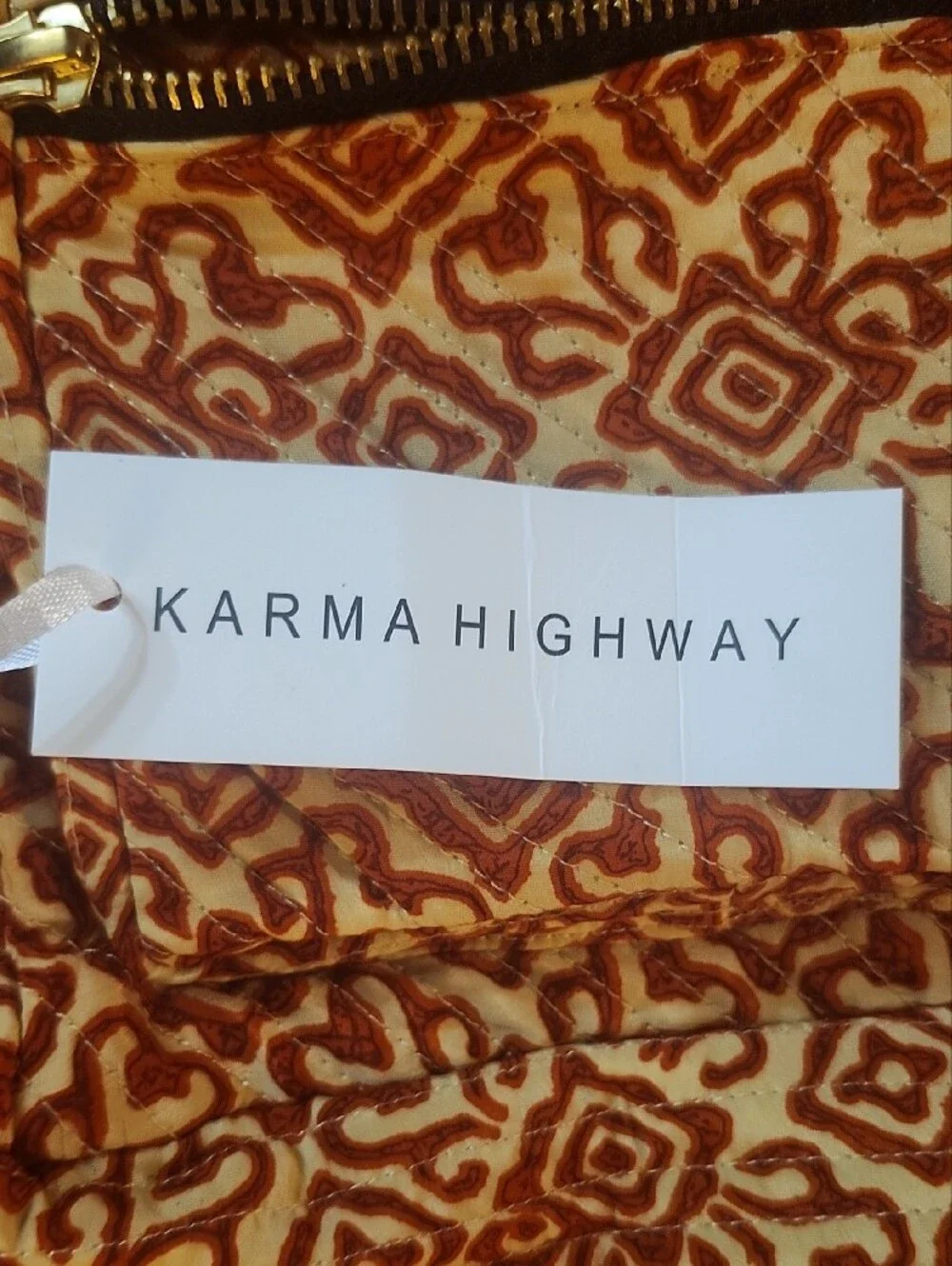 Karma Highway Orange Patterned Women's Backpack